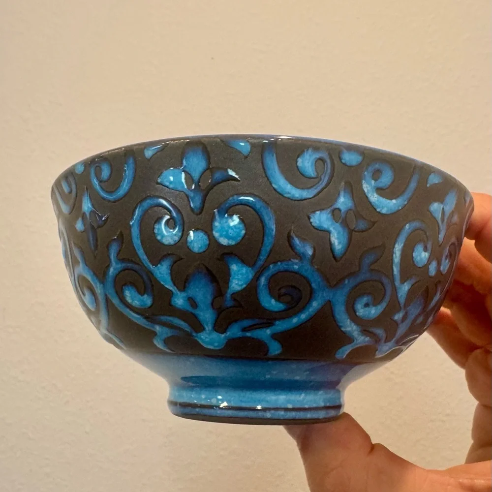 2 BIA Cordon Bleu Oh La La Arabella Blue Oven Safe / Dishwasher Safe Bowls - Picture 5 of 9